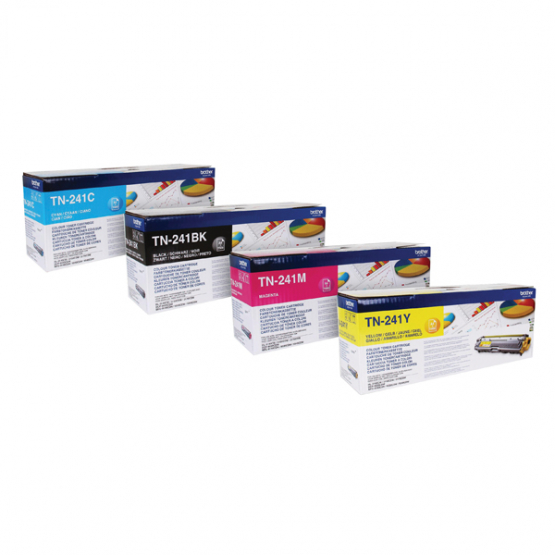 Brother TN241 Toner CartridgeMulti-Pack - Black, Cyan, Magenta, Yellow (BA810614) 